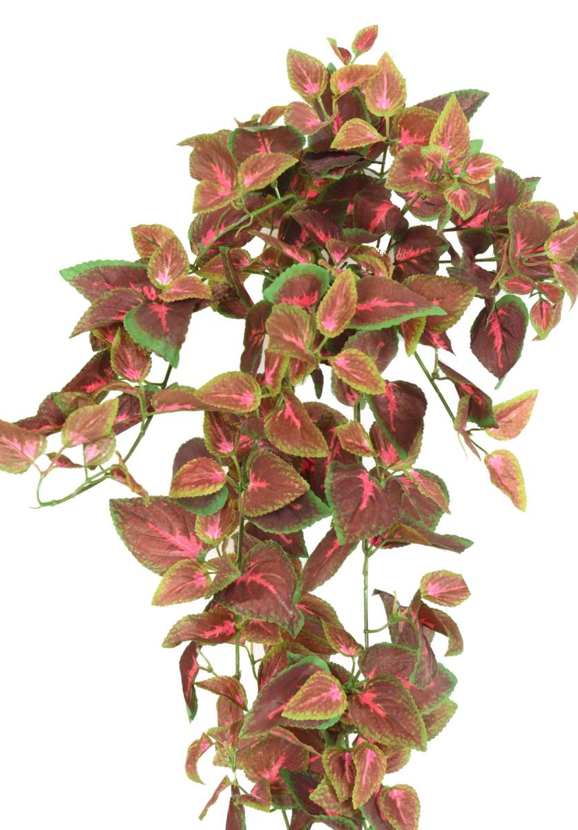 Feuillage artificiel chute de Coleus en piquet - plante verte intérieur - H.75cm rouge