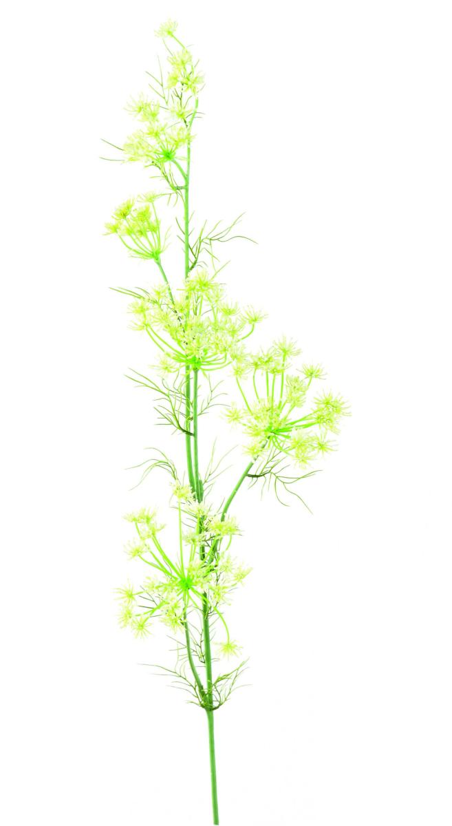 Fleur artificielle Daucus Carota - création bouquet pour intérieur - H. 120cm blanc