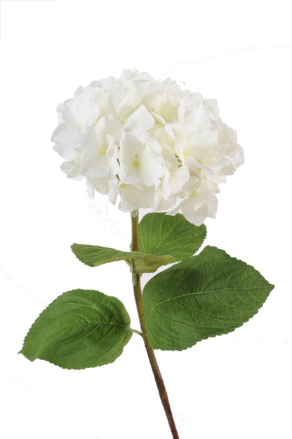 Fleur artificielle Hortensia - création bouquet - H.80 cm blanc