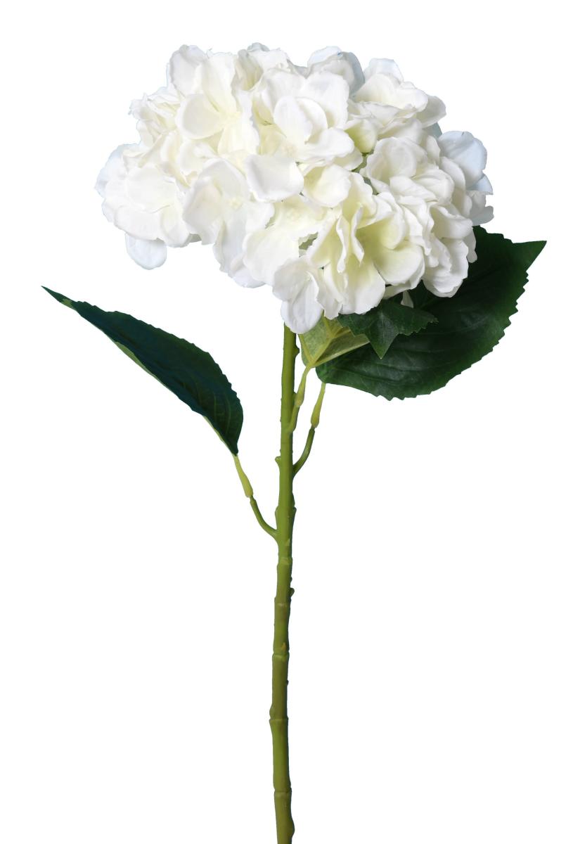 Fleur artificielle Hortensia - création bouquet fleur coupée - H.55cm blanc