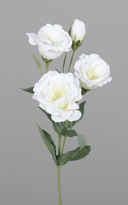 Fleur artificielle Lisianthus Eustoma - création de bouquet - H.50cm crème