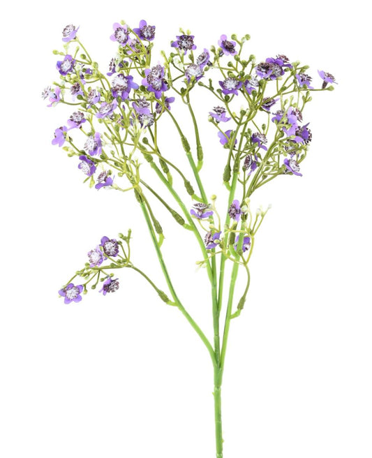 Fleur artificielle Myosotis - composition bouquet - H.50cm violet