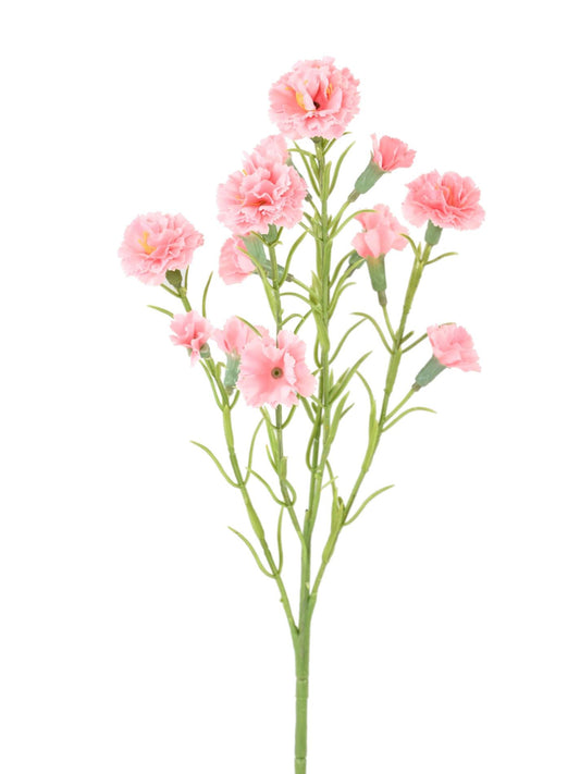 Fleur artificielle Oeillet 15 fleurs - composition florale - H.64cm rose