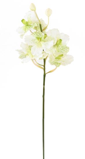 Fleur artificielle Orchidée Vanda Fresh Touch - haut de gamme - H.70cm blanc