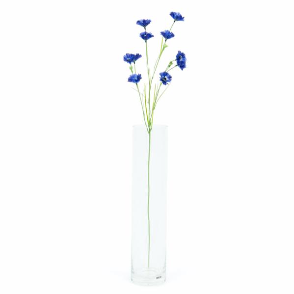 Fleur artificielle bleuet 10 fleurs 3 tiges - composition bouquet - H.75cm bleu