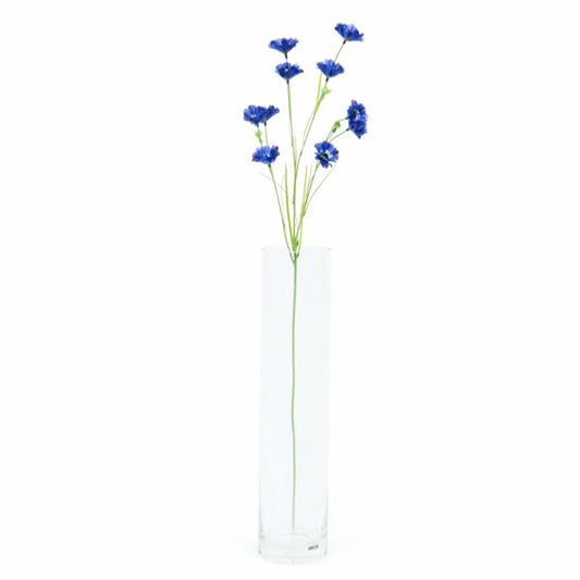 Fleur artificielle bleuet 10 fleurs 3 tiges - composition bouquet - H.75cm bleu