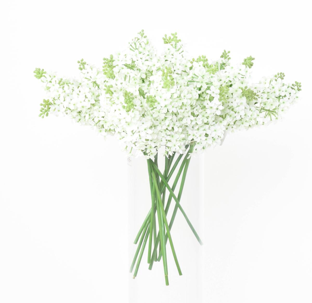 Fleur artificielle coupée Lilas - décoration d'intérieur - H.48cm blanc