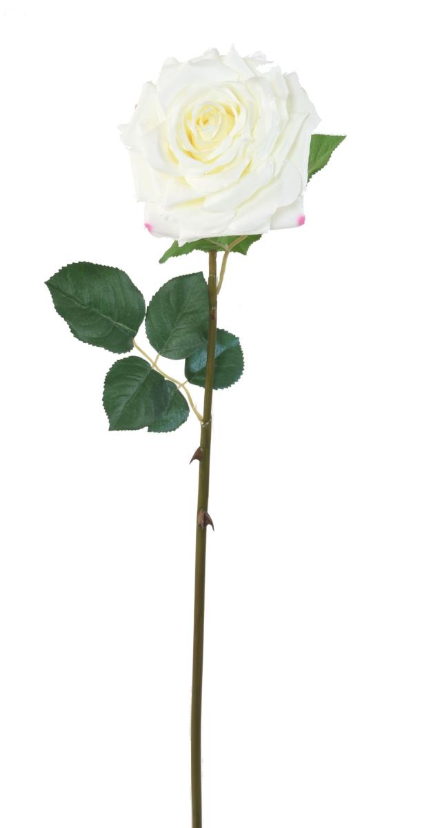 Fleur artificielle coupée rose - décoration intérieure - H.74 cm blanc