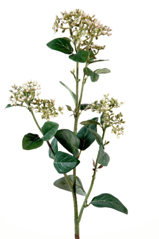 Fleur artificielle de Viburnum - création florale intérieur - H.80cm blanc