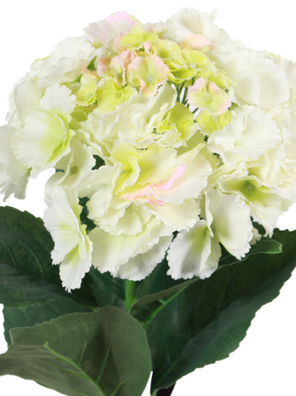 Fleur artificielle tige d'Hortensia - création bouquet - H.68cm blanc