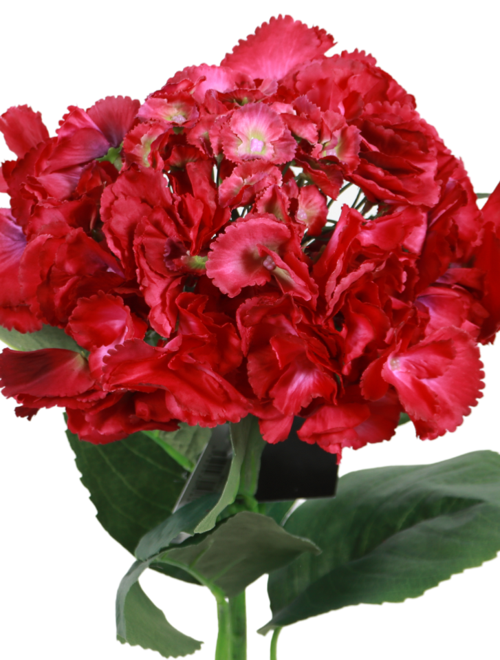 Fleur artificielle tige d'Hortensia - création bouquet - H.68cm fuchsia vert