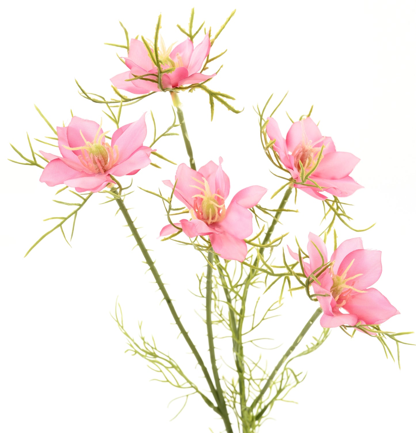 Fleur artificielle Cosmos 5 fleurs - composition florale - H.56cm rose