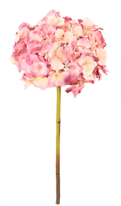 Fleur artificielle Hortensia - création bouquet composition - H.45cm rose foncé