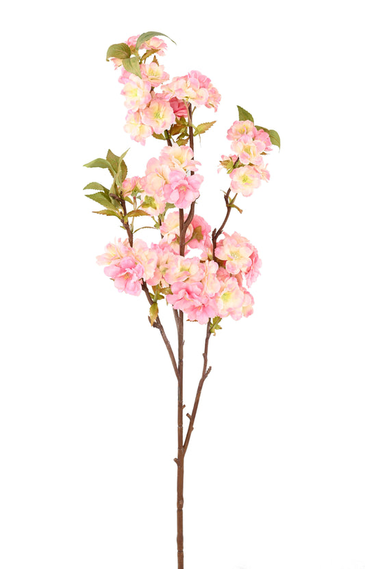 Fleur artificielle branche de cerisier - 57 fleurs - H.92cm rose