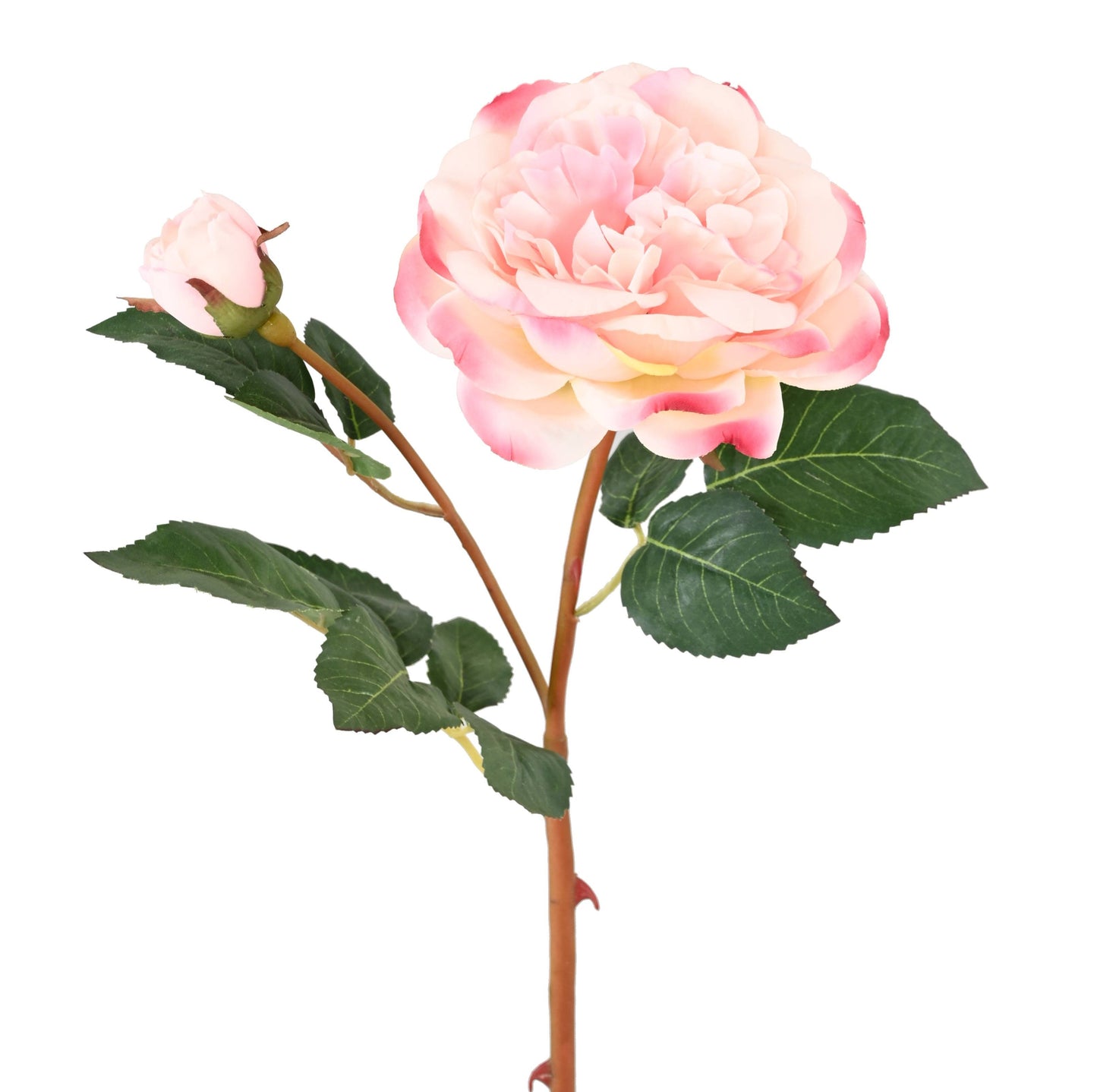 Fleur artificielle rose - composition florale - H.53cm rose clair