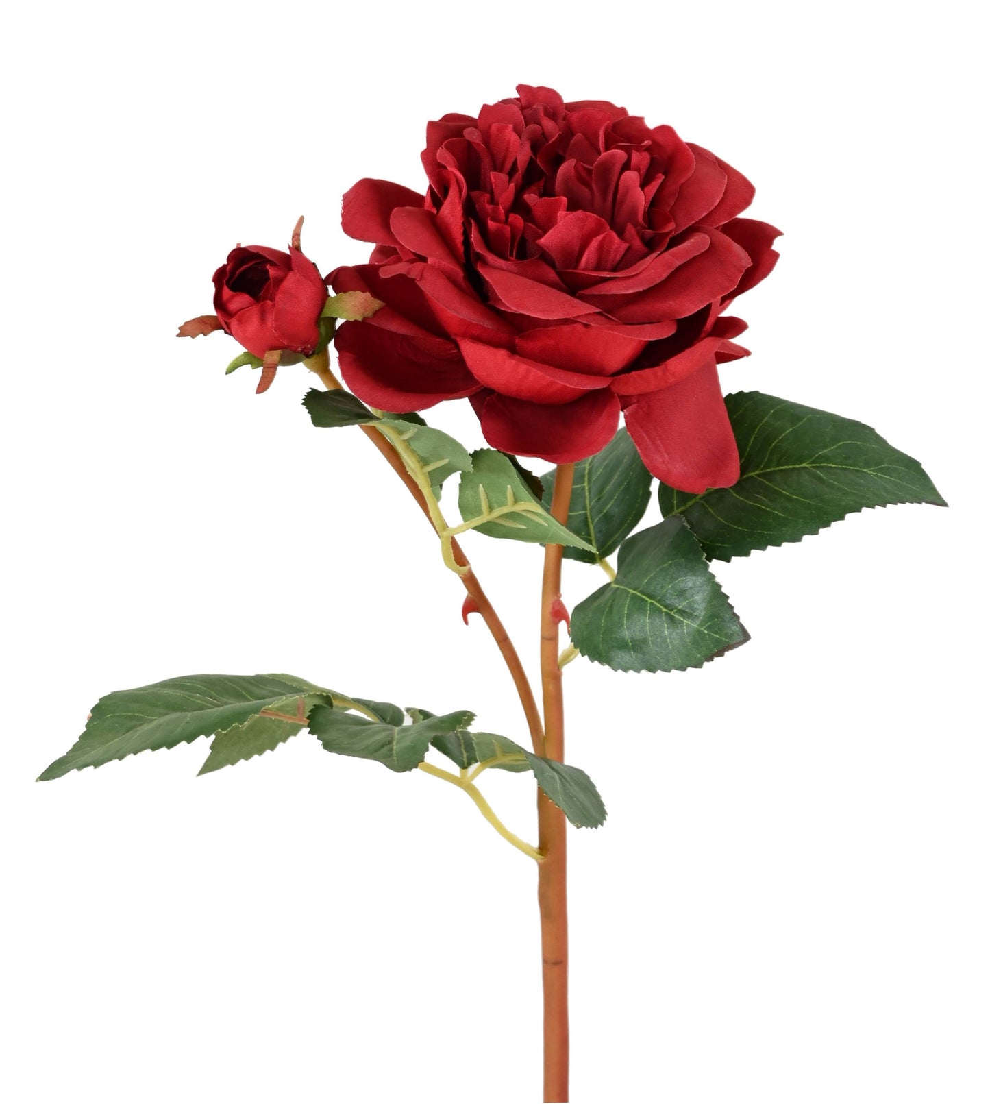 Fleur artificielle rose - composition florale - H.53cm rouge