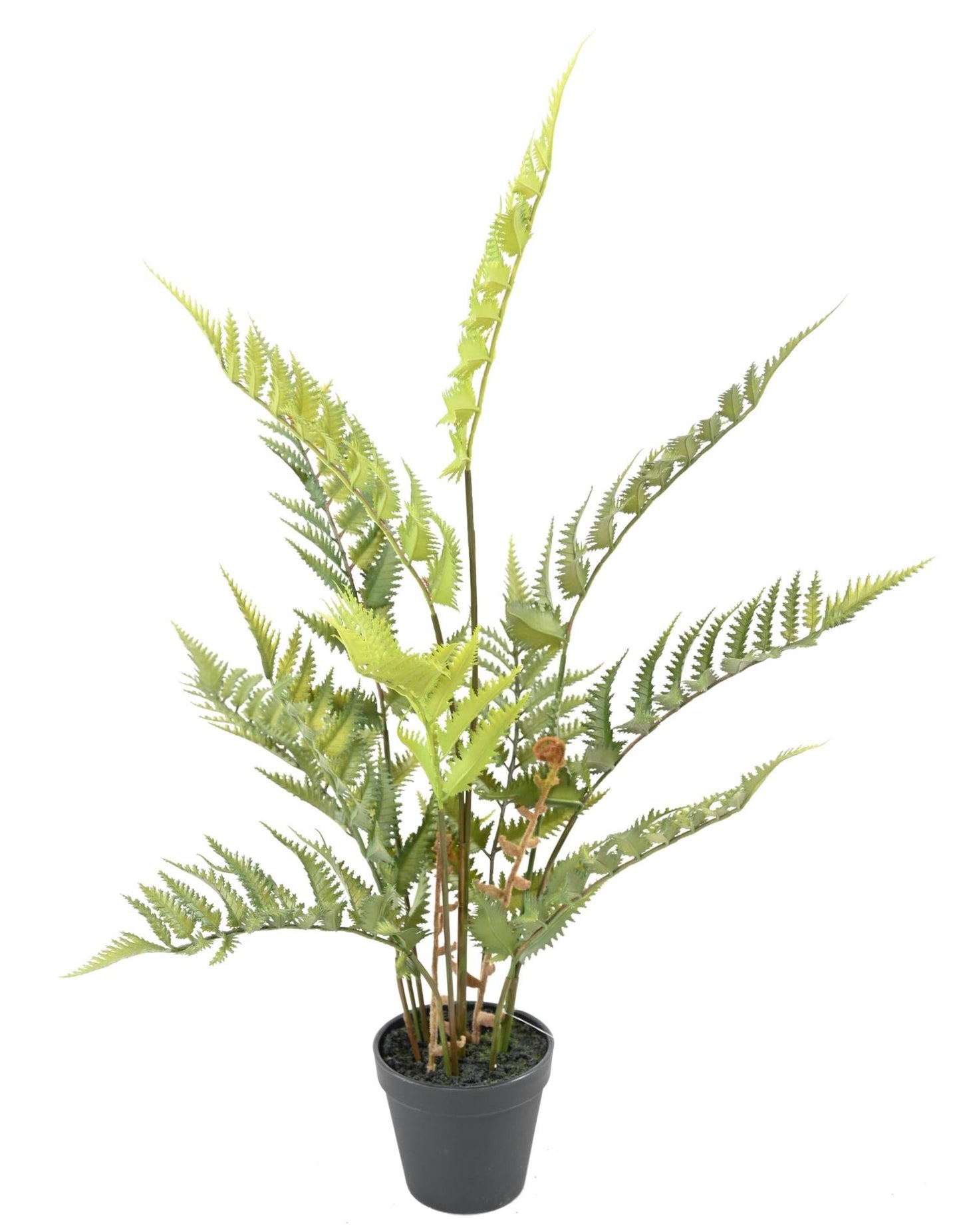 Fougère artificielle des bois en pot - plante d'intérieur - H.65cm vert