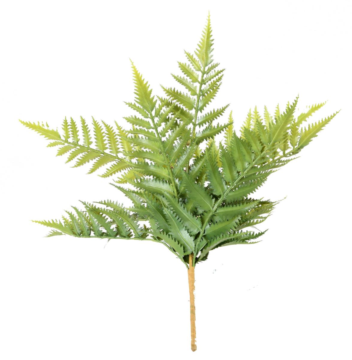 Fougère artificielle en piquet 12 branches - plante extérieur - H.50cm vert