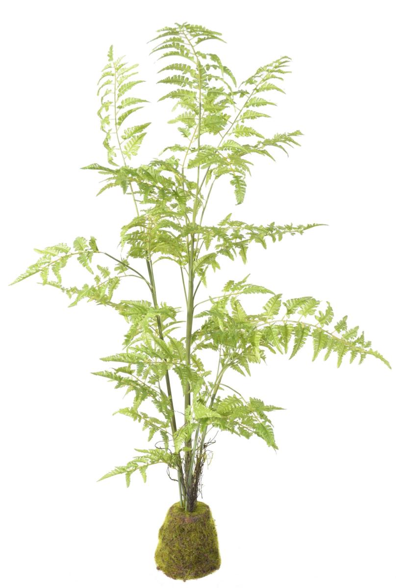 Fougère artificielle socle mousse - plante d'intérieur - H.130cm vert