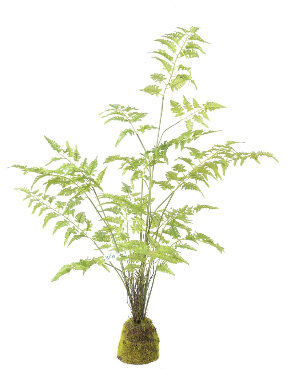 Fougère artificielle socle mousse - plante d'intérieur - H.95cm vert