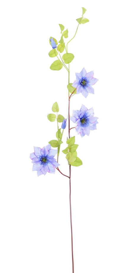 Guirlande artificielle Clématite 3 fleurs - décoration d'intérieur - H.107cm violet