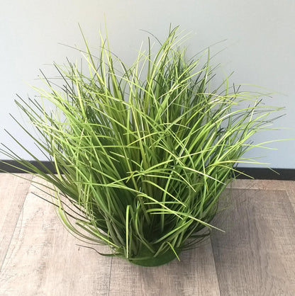 Herbe artificielle socle mousse - plante graminée touffe - H.40cm vert