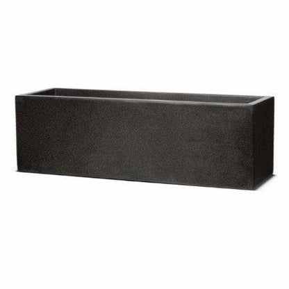 Jardinière Balconnière intérieur / extérieur L.50x20cm noir Fiberstone