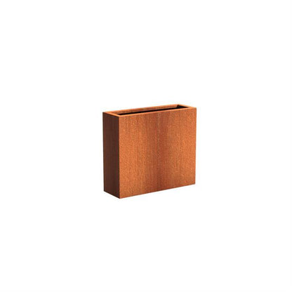 Muret pour fleur bac rectangulaire Ande - extérieur jardin - L.90xH.80cm Acier Corten