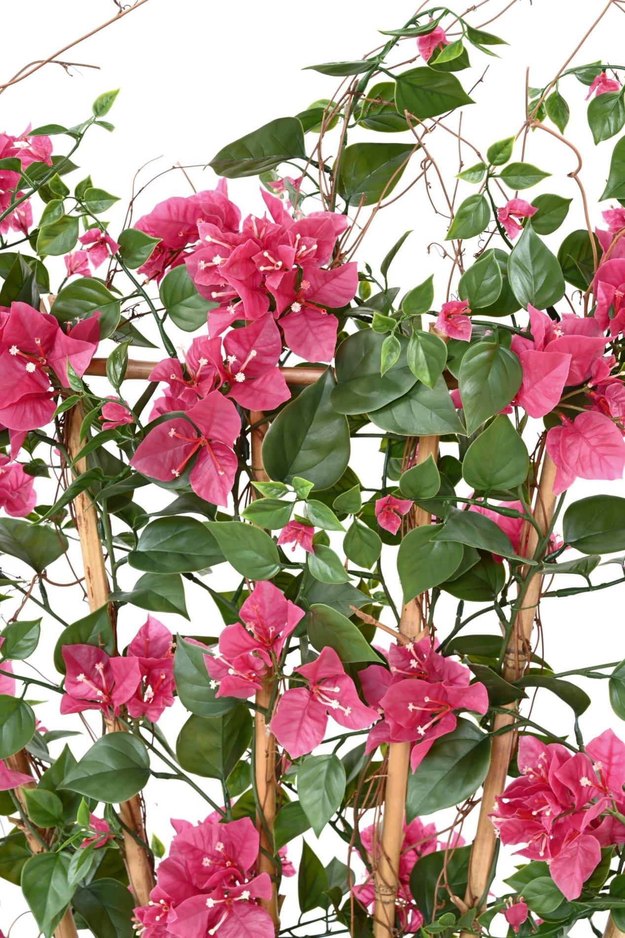 Palissade artificielle fleurie Bougainvillier anti-UV - plante d'extérieur - H.140cm fuchsia