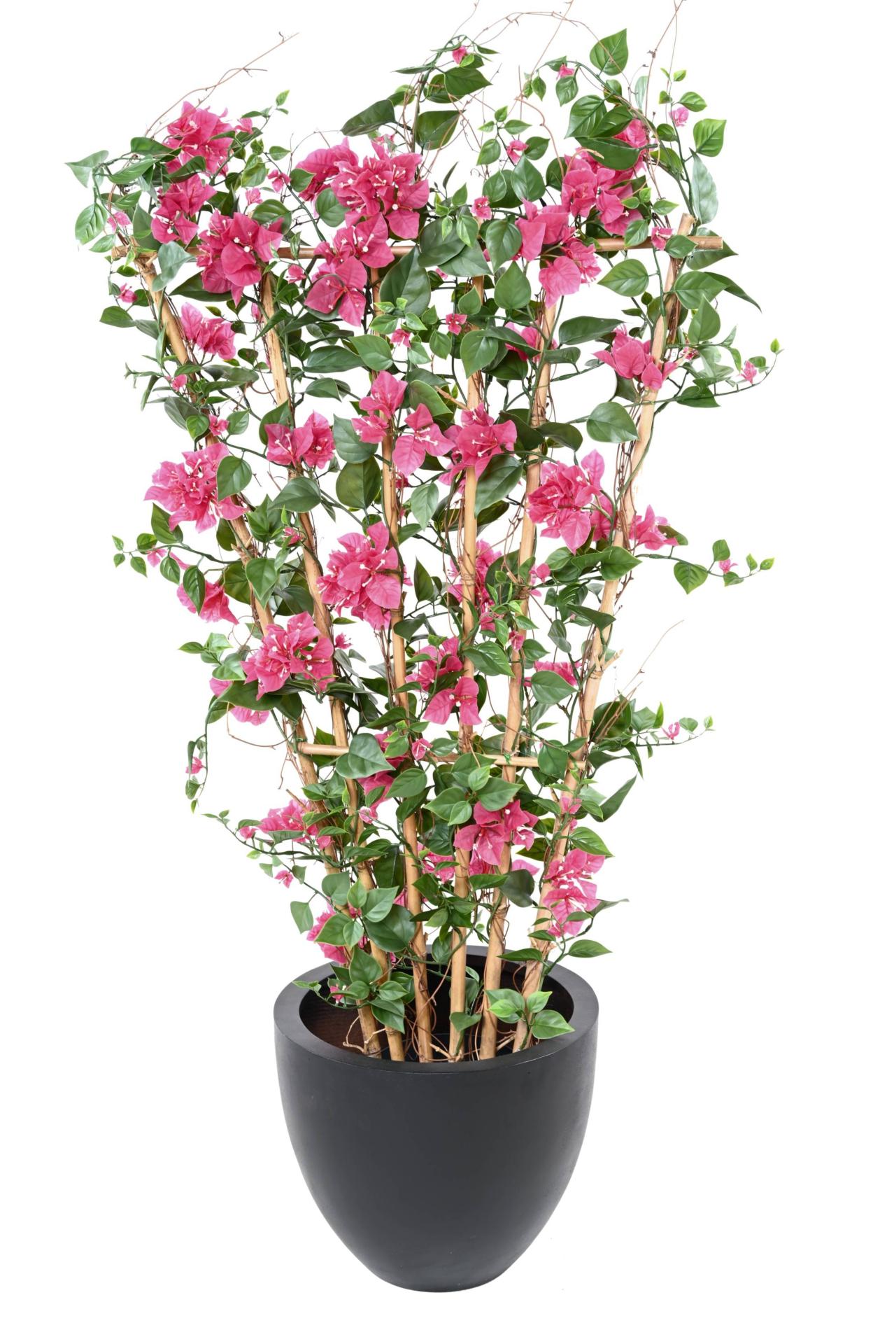 Palissade artificielle fleurie Bougainvillier anti-UV - plante d'extérieur - H.140cm fuchsia