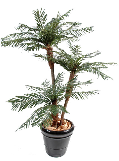 Palmier artificiel 3 troncs - plante artificielle d'intérieur - H.200cm vert