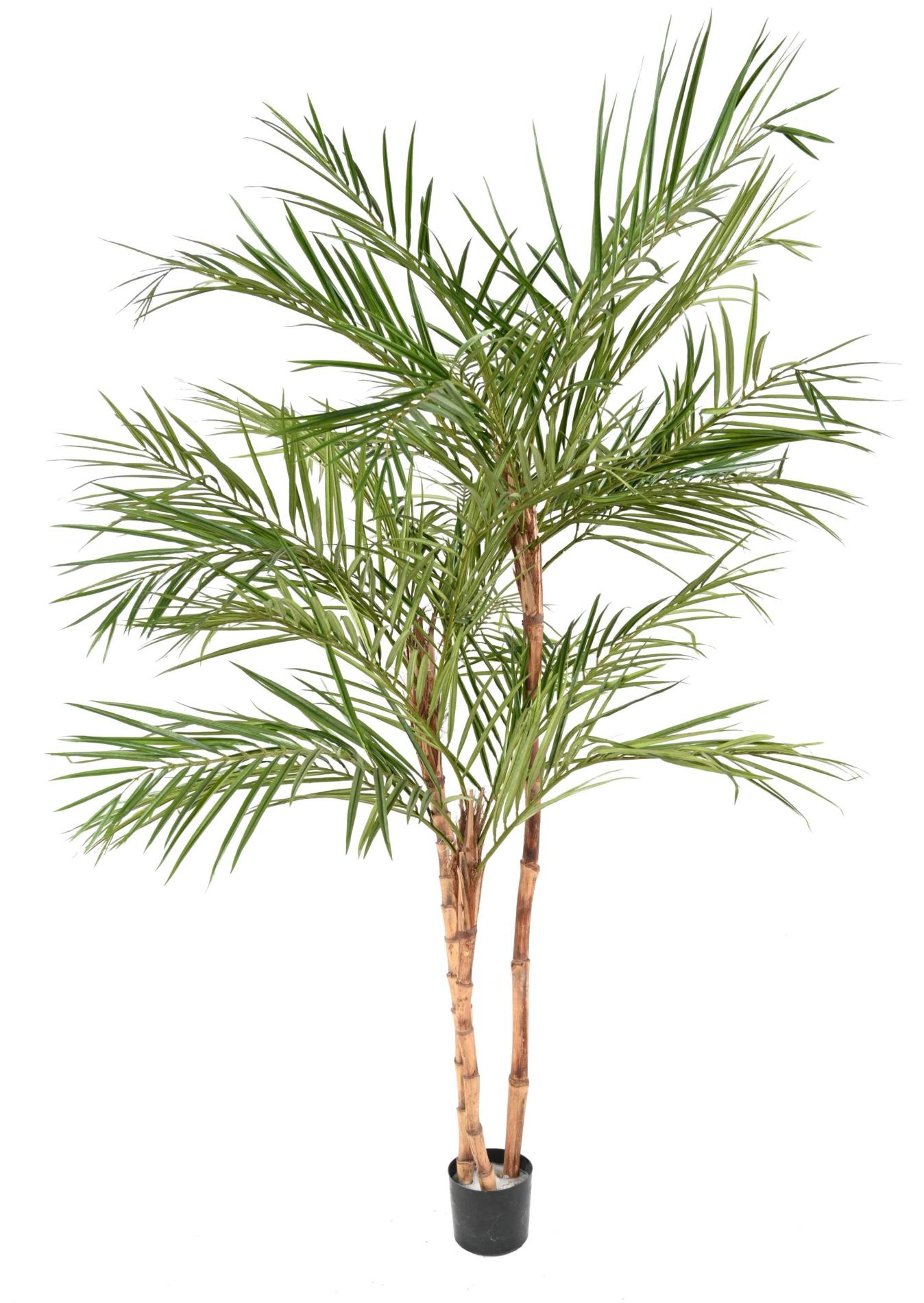 Palmier artificiel Areca 3 troncs - plante pour intérieur - H.220cm vert