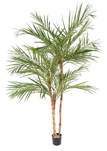 Palmier artificiel Areca 3 troncs - plante pour intérieur - H.220cm vert