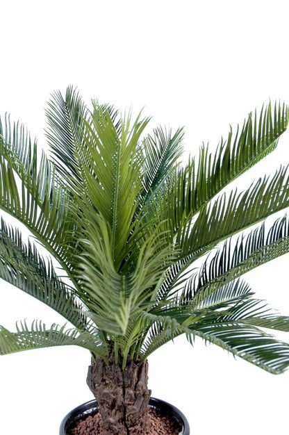 Palmier artificiel Cycas tronc - plante intérieur extérieur - H.90cm vert