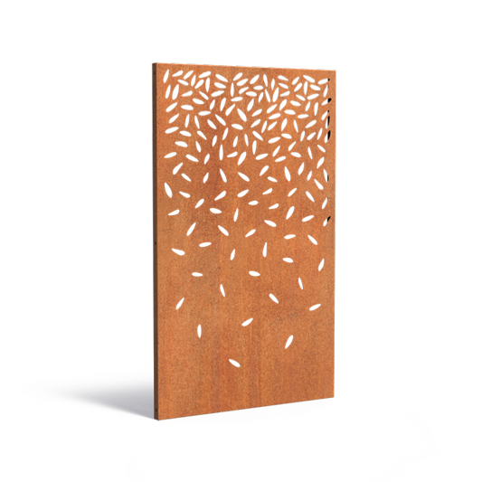 Panneau Acier Corten décors Abstrait 4 - jardin terrasse - H.180x110cm rouille