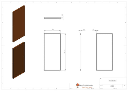 Panneau Acier Corten rouille - décoration jardin terrasse - H.180x80cm