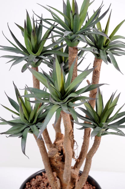 Plante artificielle Agave 7 troncs - succulente pour intérieur - H.72cm vert