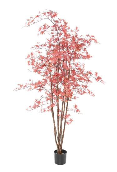 Plante artificielle Aralia Plastique UV (érable) - intérieur extérieur - H.180cm rouge