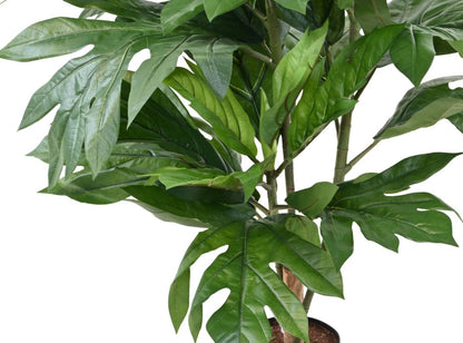 Plante artificielle Artocarpus Altilis - arbre à pain pour intérieur - H.100cm