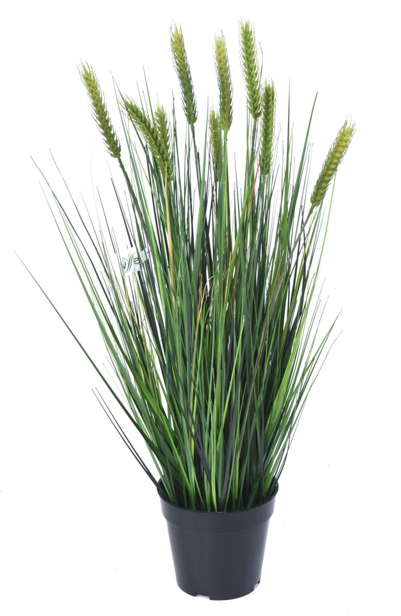 Plante artificielle Blé en pot - plante synthétique pour intérieur - H.75cm vert