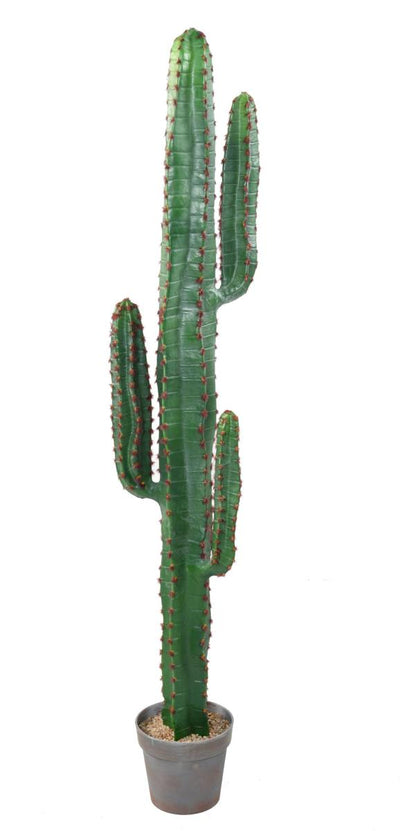 Plante artificielle Cactus 3 branches - Plante synthétique intérieur - H.150cm vert