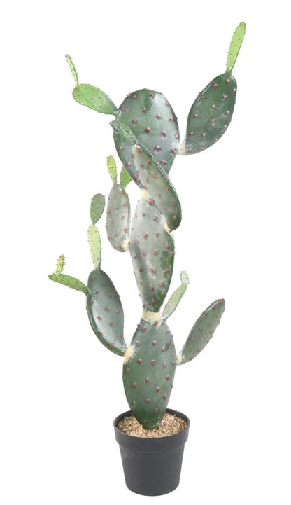 Plante artificielle Cactus Opuntia - Plante pour intérieur - H. 120cm vert