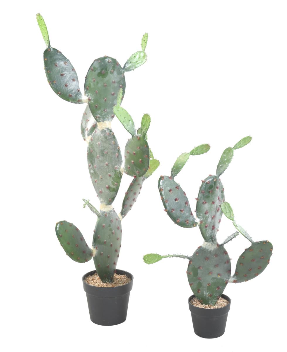 Plante artificielle Cactus Opuntia - Plante pour intérieur - H. 75cm vert