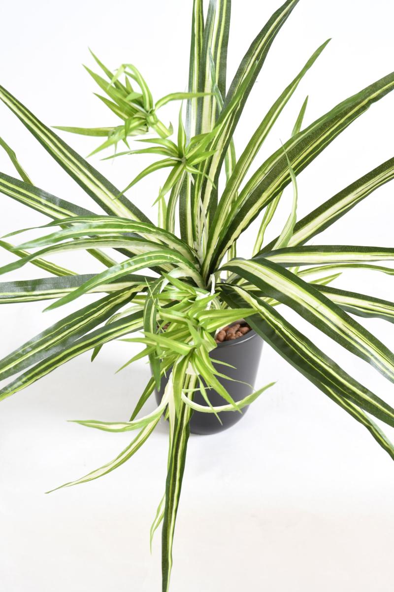 Plante artificielle Chlorophytum en piquet - déco d'intérieur - H.60cm panaché