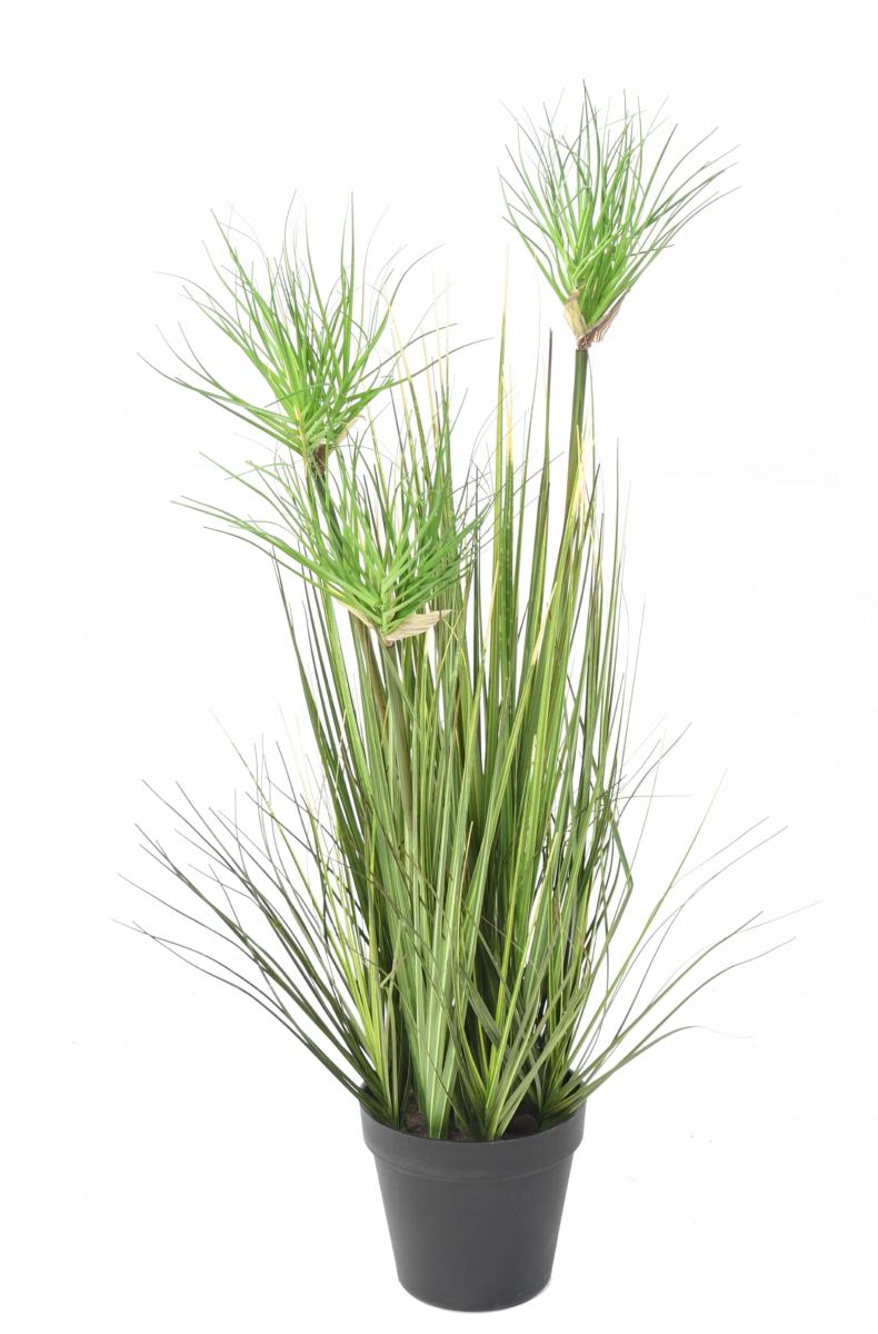 Plante artificielle Chrysopogon en pot - Graminée pour intérieur - H. 60cm