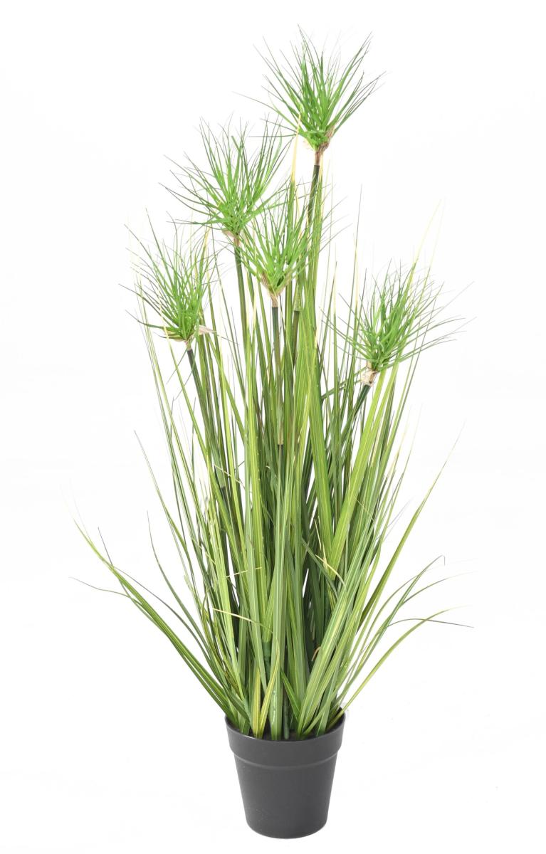 Plante artificielle Chrysopogon en pot - Graminée pour intérieur - H. 90cm