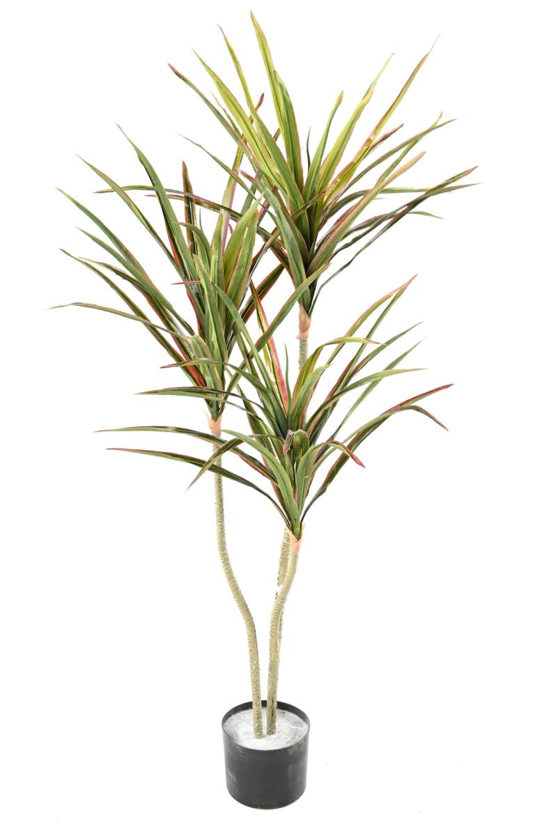 Plante artificielle Dracaena 3 têtes - décoration d'intérieur - H.140cm