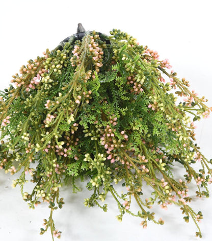 Plante artificielle Fleurie Bruyère large en piquet - intérieur extérieur - H.22cm