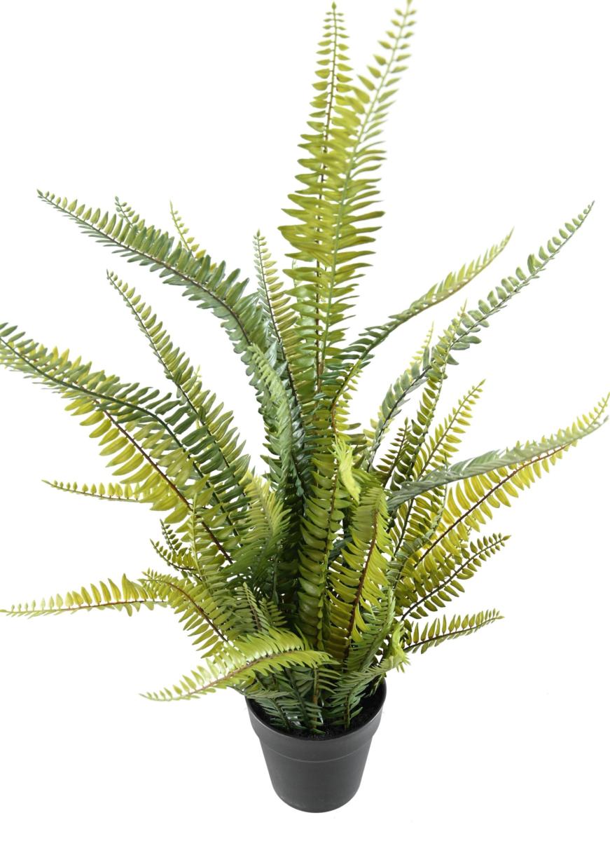 Plante artificielle Fougère Boston Plast. en pot - intérieur - H.75cm vert