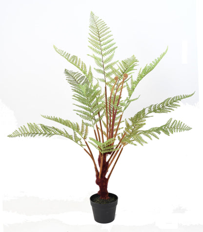 Plante artificielle Fougère Dicksonia en pot 13 feuilles - intérieur - H.115cm vert